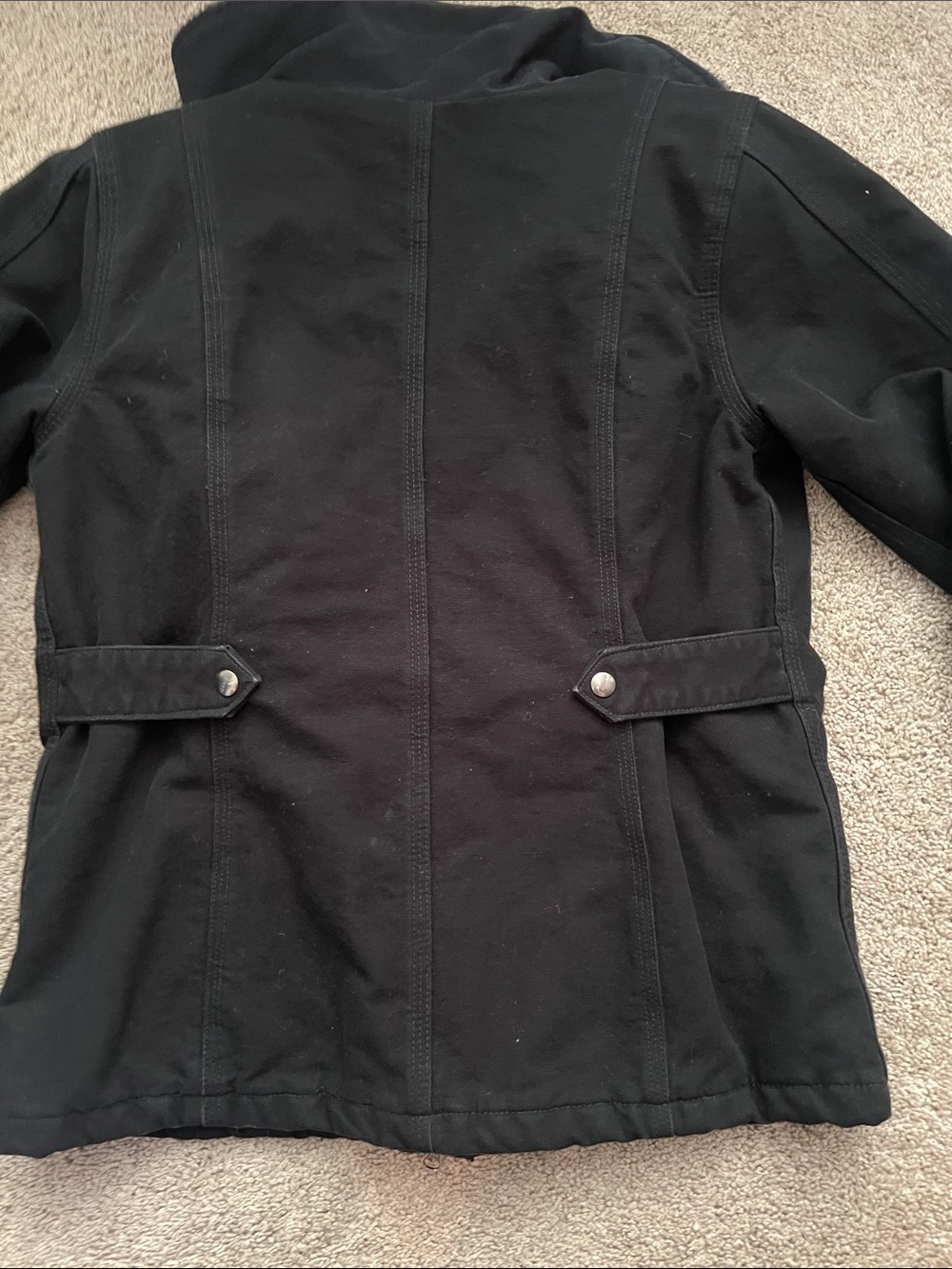 Carhartt Black Women's Utility Field Jacket with Shearling Collar - Picture 4 of 5